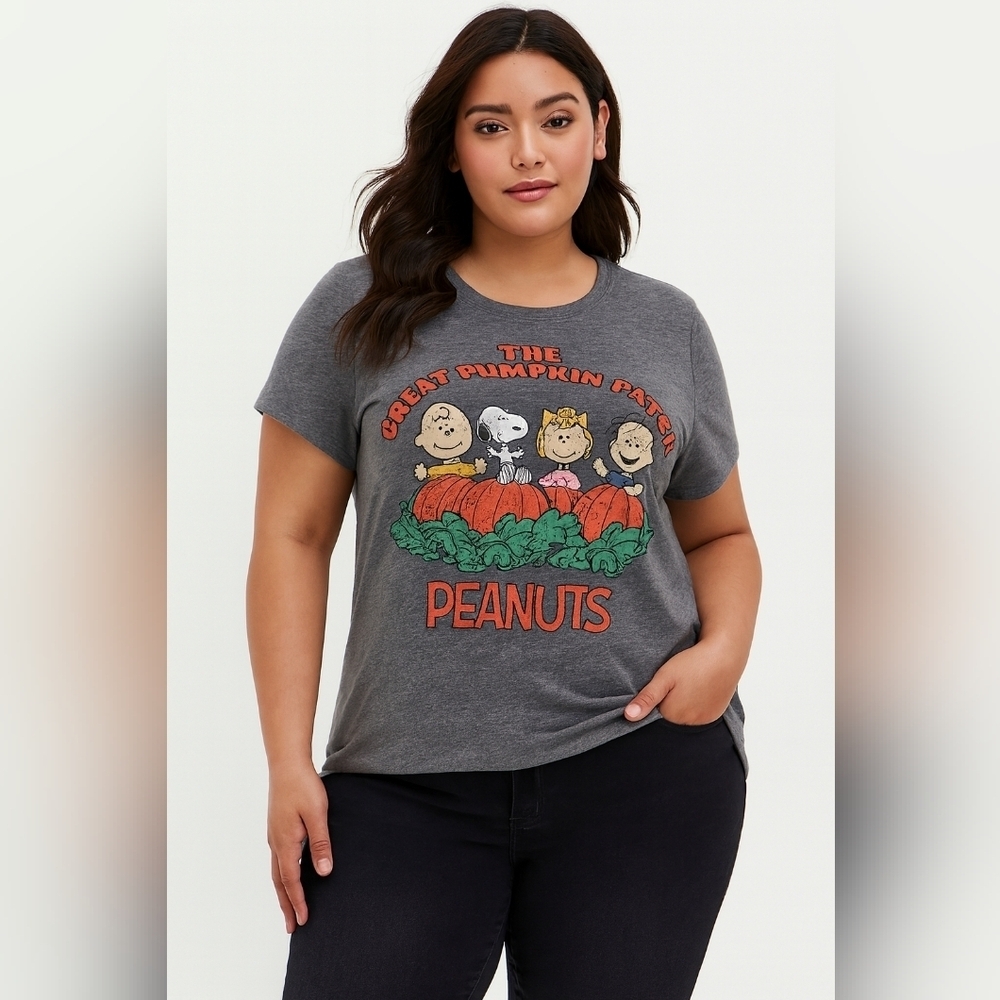 Torrid Peanuts It's The Great Pumpkin Charlie Brown Halloween T-shirt 3x New